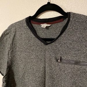 Calvin Klein slim fit gray men’s T-shirt V-neck
